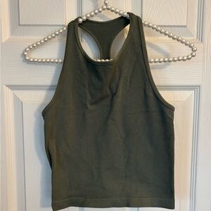 Free People Dark Olive Tank Top